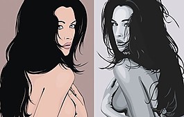 性感女神矢量素材