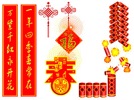 新年鞭炮中國節等元素