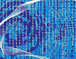 科技世界數字背景矢量素材