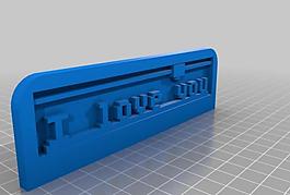 my customized 3d printing text plate