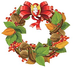 一款超漂亮的圣誕節(jié)花環(huán)矢量素材