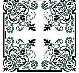 古典欧式花纹边角矢量素材