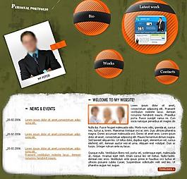 個人辦公日志網頁模板圖片