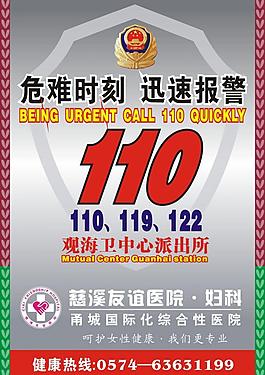 醫(yī)院110廣告牌圖片