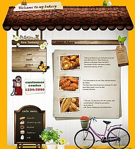 面包食品店網(wǎng)頁(yè)設(shè)計(jì)圖片