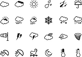 黑白天氣應(yīng)用圖標(biāo)