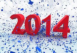 2014新年紙屑壁紙圖片