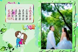 2014婚纱台历3月图片