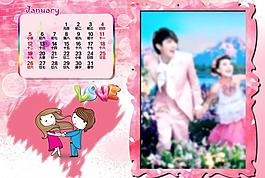 2014婚纱台历1月图片