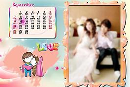 2014婚纱台历9月图片