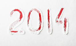 2014雪地數(shù)字背景圖片