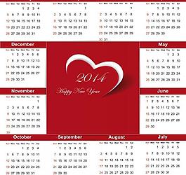 2014年日歷圖片