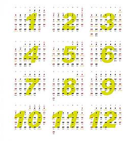 2014年年歷矢量圖片
