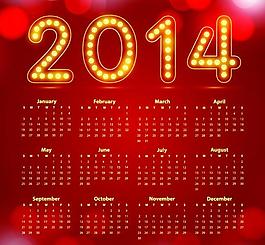 2014年年歷模板圖片