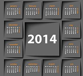 2014年歷模板圖片