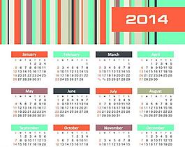 2014年日歷模板圖片