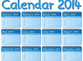 2014年年歷模板圖片