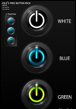 電腦關機按鈕PSD素材
