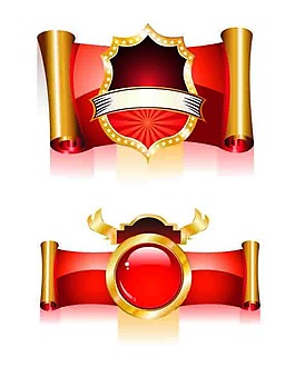 金邊標簽標貼設(shè)計矢量素材