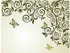 優(yōu)雅綠色花蔓