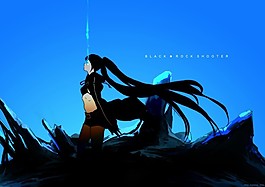 藍(lán)色天空下的少女