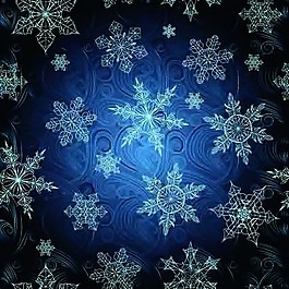 魅力藍(lán)雪花背景矢量素材