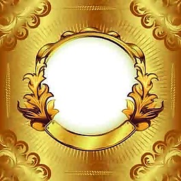 金色花紋邊框