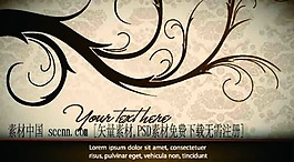 復(fù)古花紋邀請卡設(shè)計