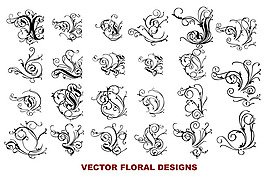 黑色花纹