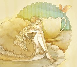水彩風(fēng)格少女