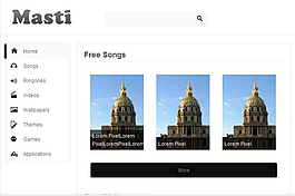 三列綜合信息列表網(wǎng)頁模板