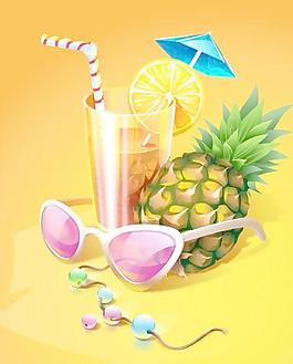 清涼飲品矢量素材