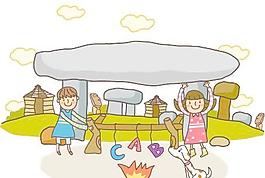 韓國(guó)兒童教育插畫(huà)矢量圖45