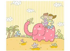 韓國兒童教育插畫矢量圖30