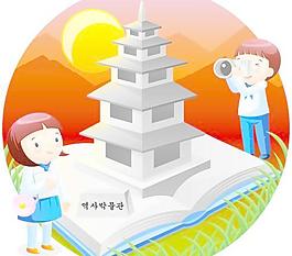 校園小學生矢量圖26