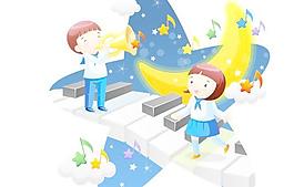校園小學(xué)生矢量圖01