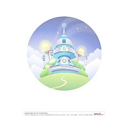 可愛卡通場景矢量圖39