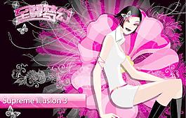 時(shí)尚女人與花紋矢量圖45