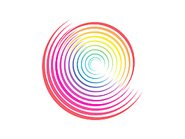 彩虹背景矢量插图
