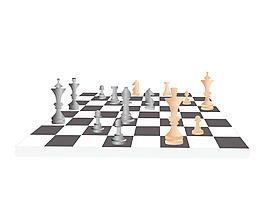 矢量棋盤和人物