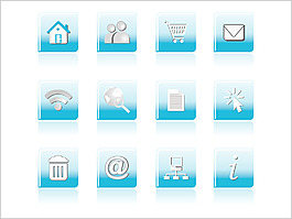 光澤圖標矢量集