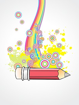 蹩腳的作品背景孤立的鉛筆