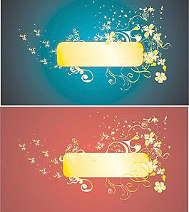 金色华丽花纹矢量图002