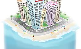 潮流城市建筑插畫矢量圖046