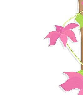 粉紅色的花朵矢量banner設(shè)計