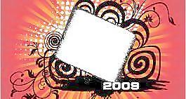 2009新年花紋矢量圖4
