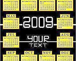 2009年月历矢量图4