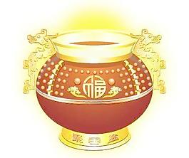 聚寶盆矢量圖