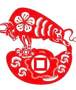 2009新春金牛剪紙矢量圖26