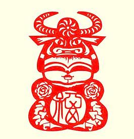 2009新春金牛剪紙矢量圖25